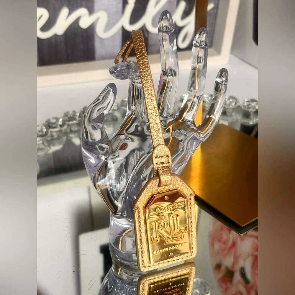 Lauren Ralph Lauren Metallic Gold Keychain